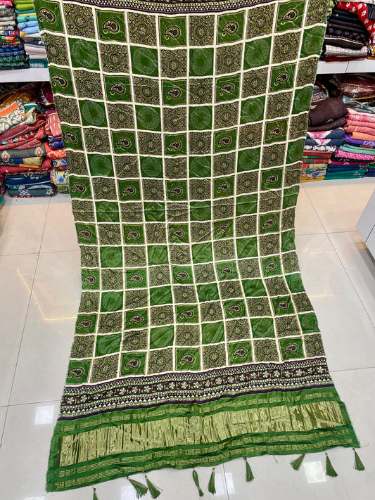 Ajrakh Silk Dupatta
