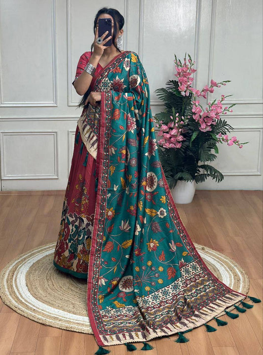 Bandhej And Ajarakh Print Lehenga