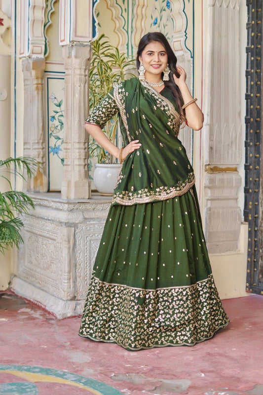 Embroidery Rajwadi work  Lehenga Choli