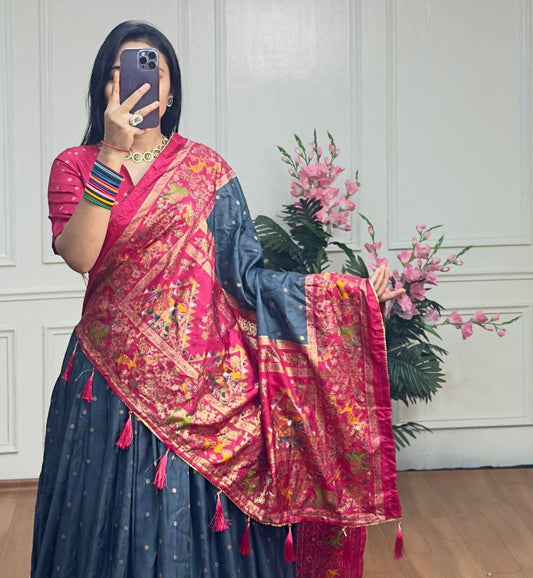 Party wear dola silk lehenga choli