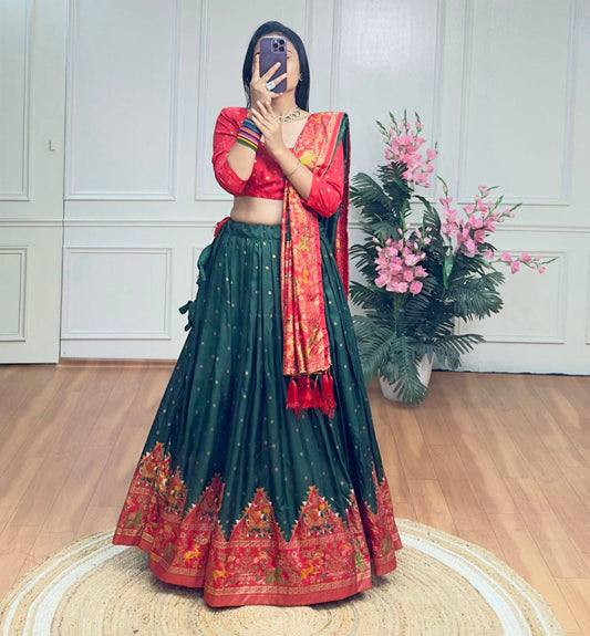 Party wear dola silk lehenga choli