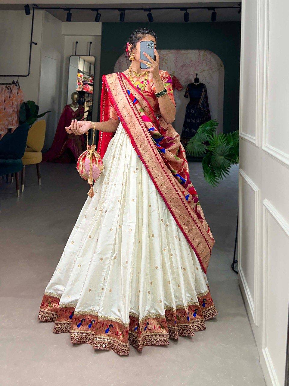 Trendy and Traditional Paithani  Lehenga  Choli