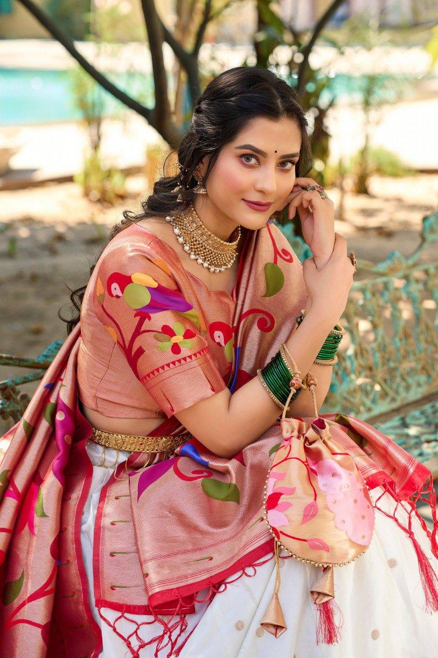 Trendy and Traditional Paithani  Lehenga  Choli