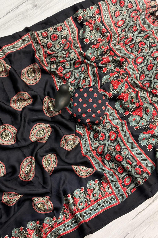 KAMDHENU JAPAN SATIN SILK SAREE