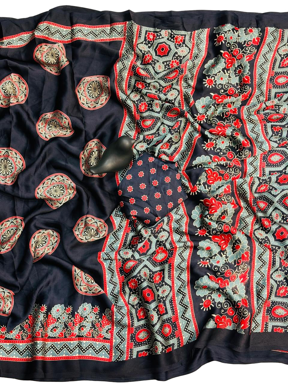 KAMDHENU JAPAN SATIN SILK SAREE