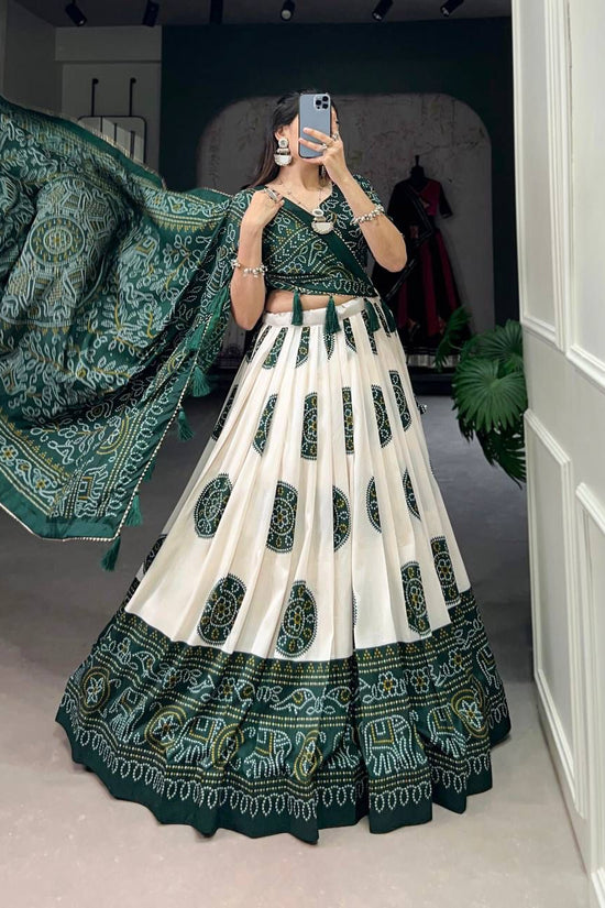 TRADITIONAL BANDHEJ PRINT LEHENGA CHOLI