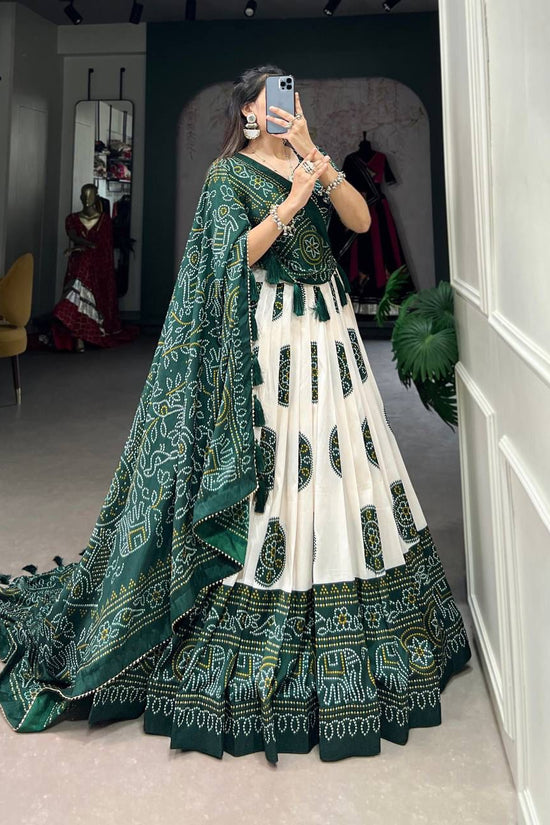 TRADITIONAL BANDHEJ PRINT LEHENGA CHOLI