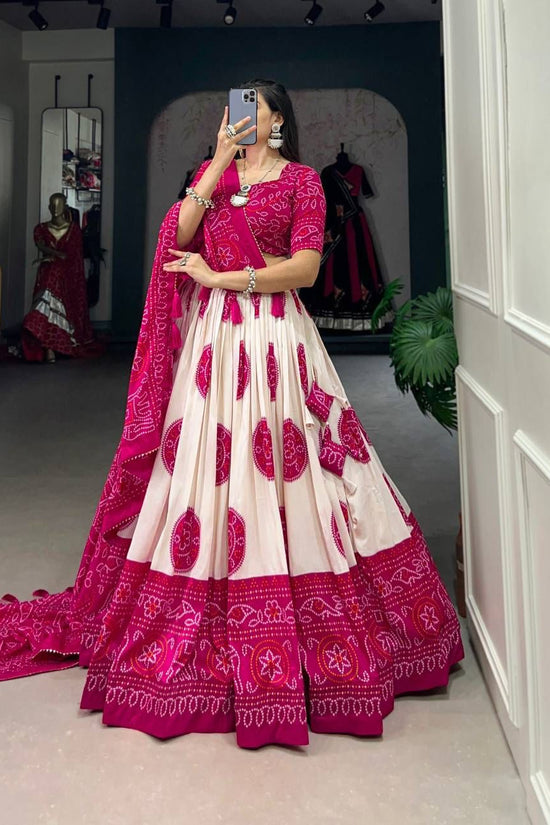 TRADITIONAL BANDHEJ PRINT LEHENGA CHOLI