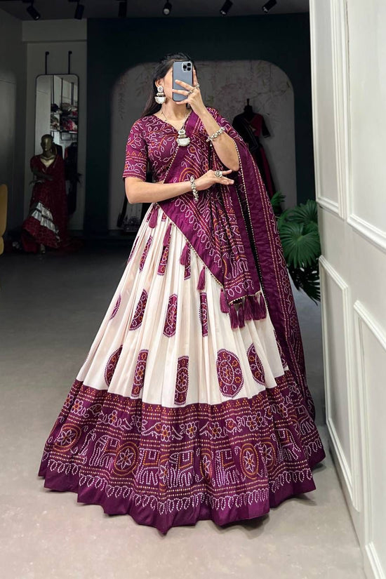 TRADITIONAL BANDHEJ PRINT LEHENGA CHOLI
