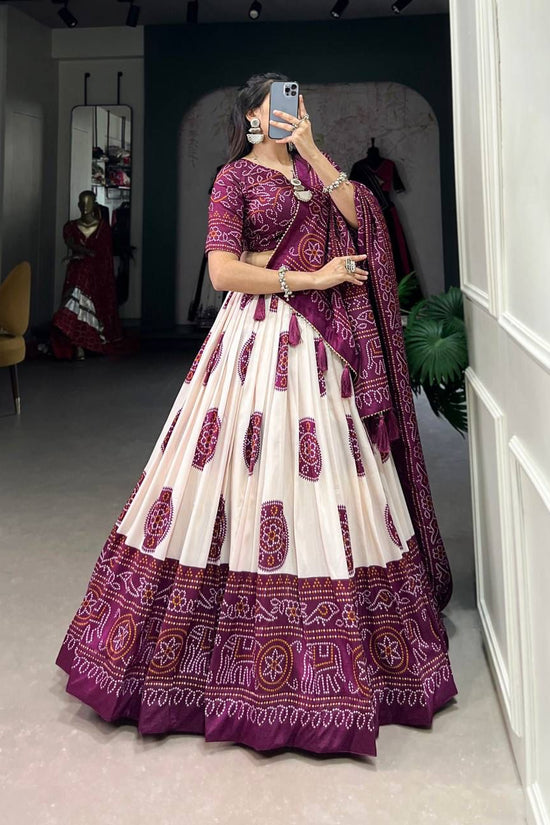 TRADITIONAL BANDHEJ PRINT LEHENGA CHOLI