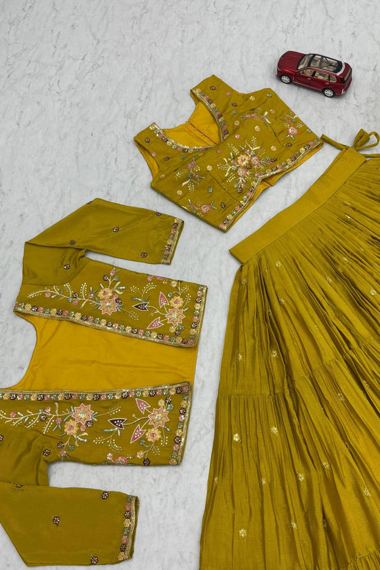 Classic Royal  Lehenga with Floral Embroidery”