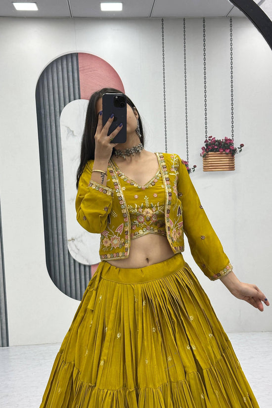 Classic Royal  Lehenga with Floral Embroidery”