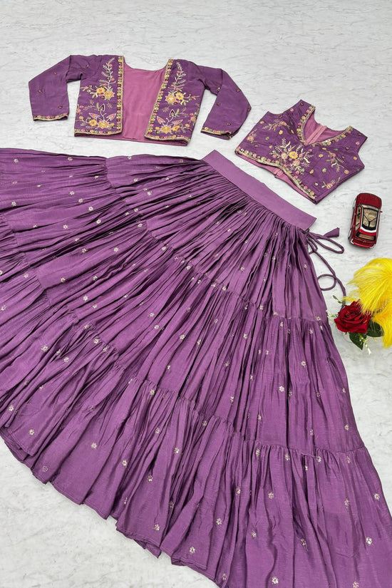 Classic Royal  Lehenga with Floral Embroidery”