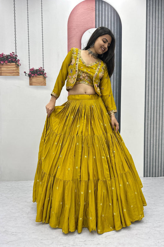 Classic Royal  Lehenga with Floral Embroidery”