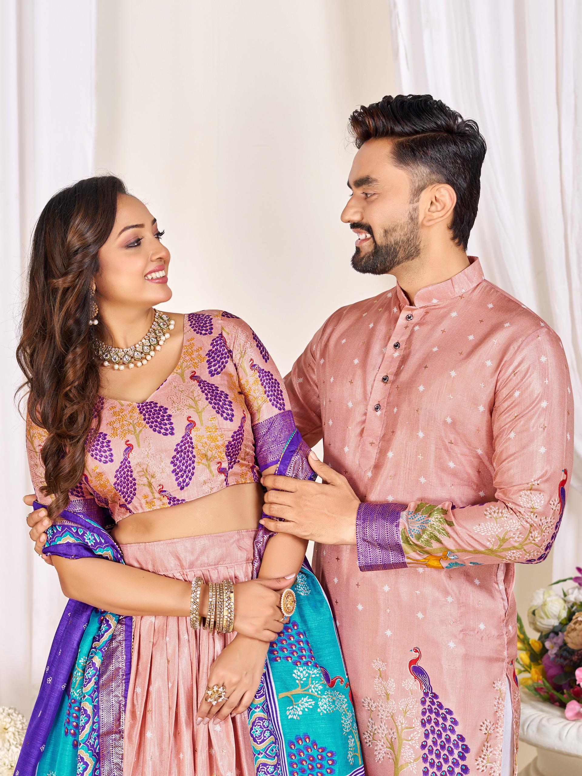 Couple Combo (Men's Kurta & Women Lehenga) For Festival Season👩🏻❤️👨🏼💃🏻