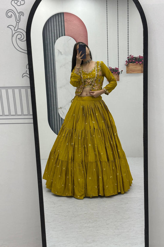 Classic Royal  Lehenga with Floral Embroidery”