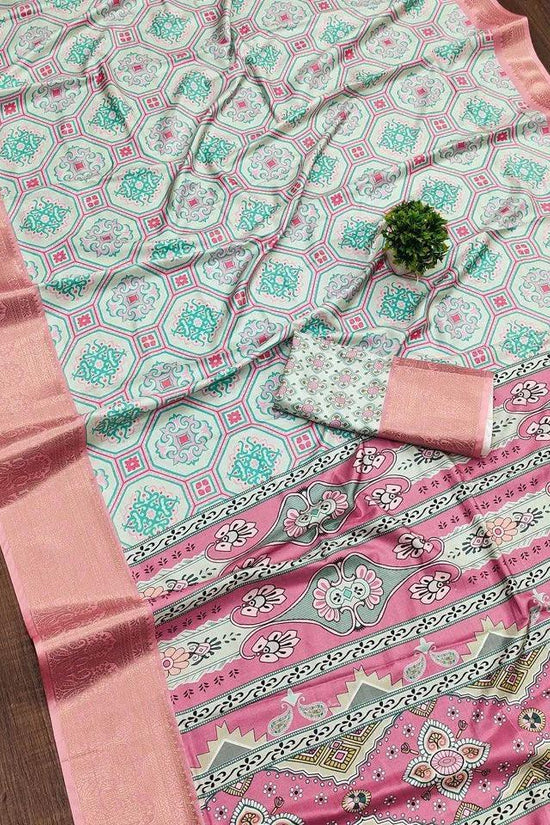 Soft Dola silk Digital Printed Kalamkari sarees