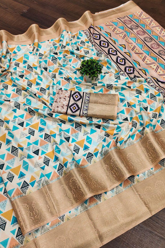 Soft Dola silk Digital Printed Kalamkari sarees