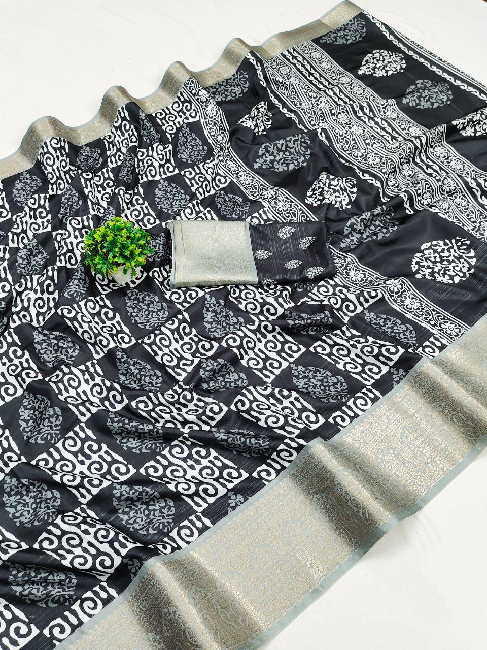 Soft Dola silk Digital Printed Kalamkari sarees
