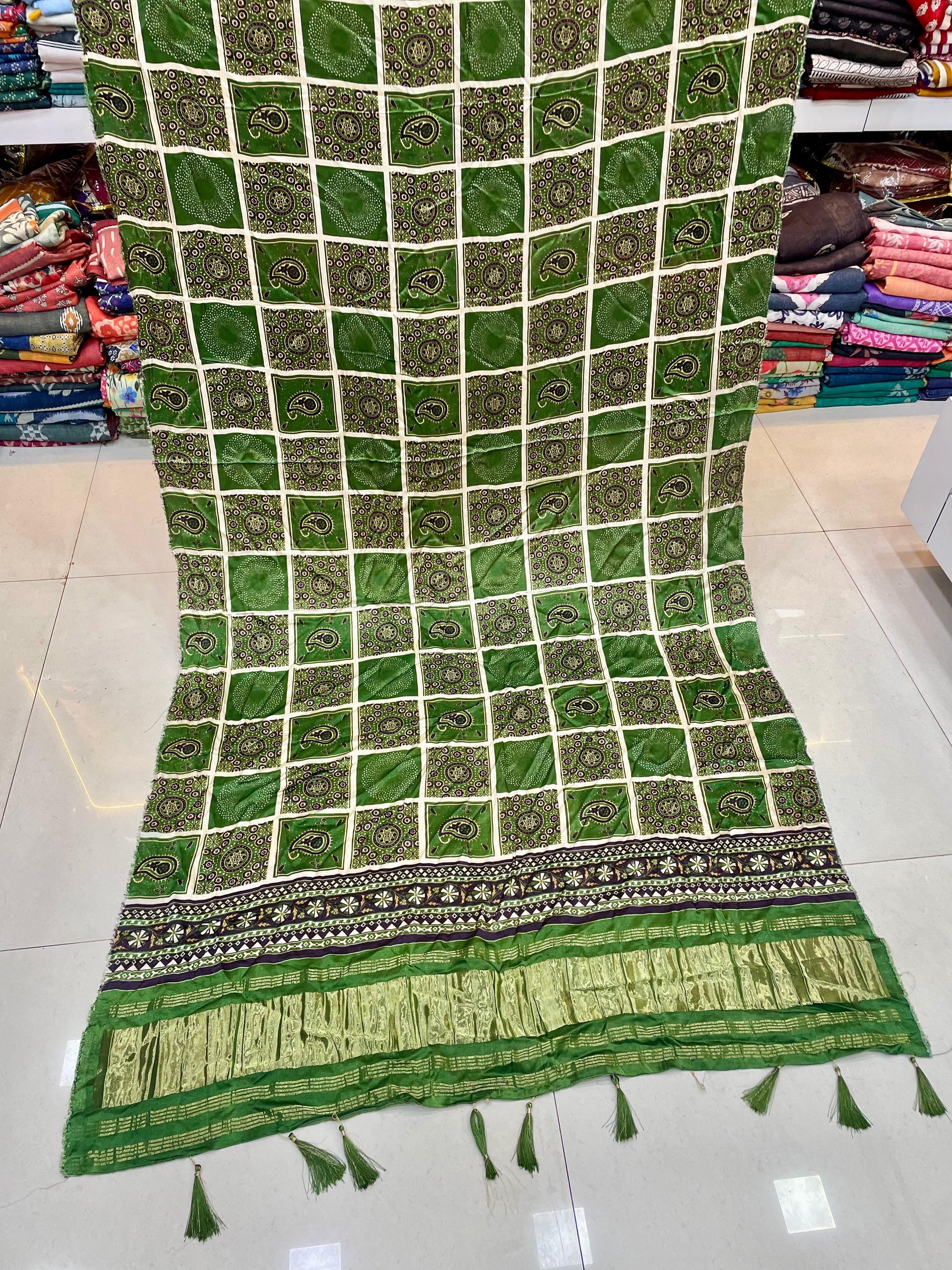 Ajrakh Silk Dupatta