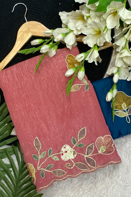 Star georgette with beautiful hand work saree