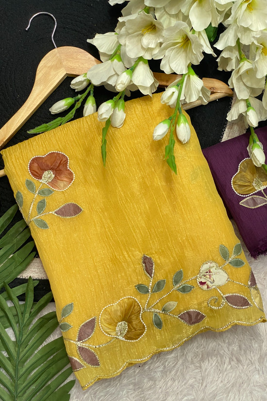 Star georgette with beautiful hand work saree