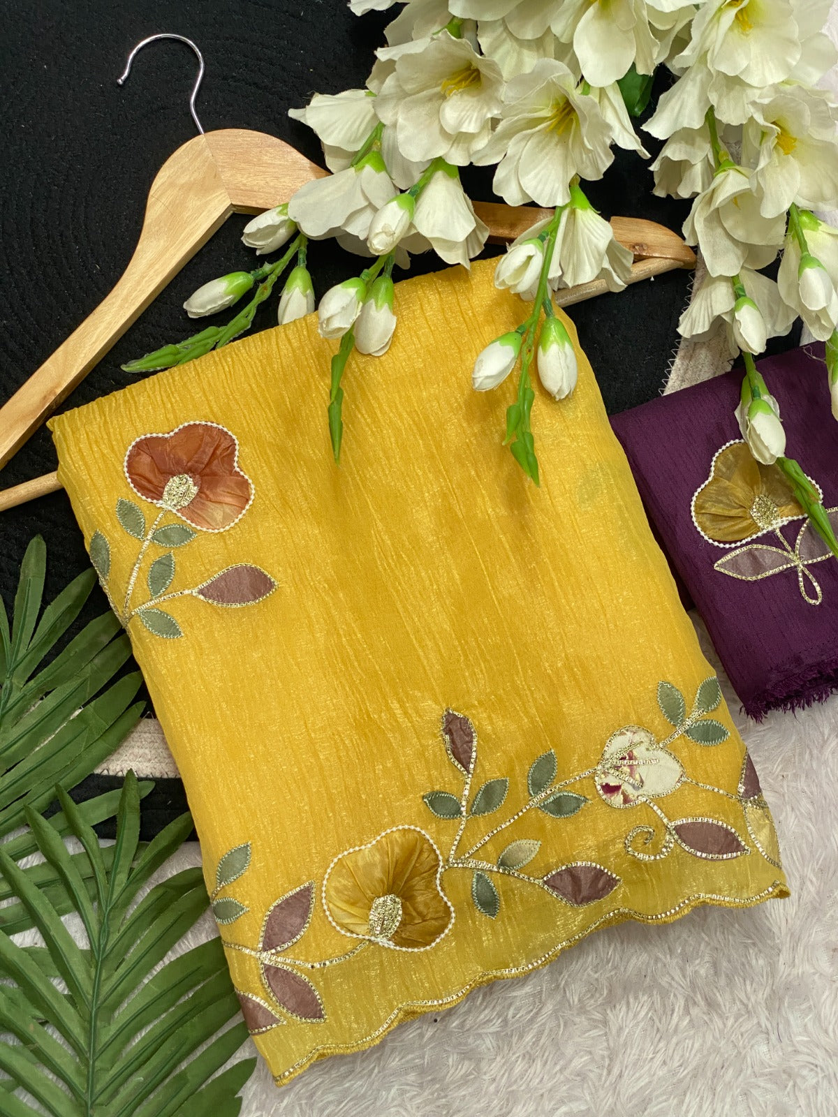 Star georgette with beautiful hand work saree