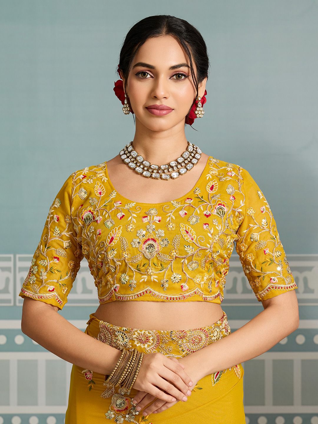 Wedding Special Party Wear Soft Star Georgette Saree