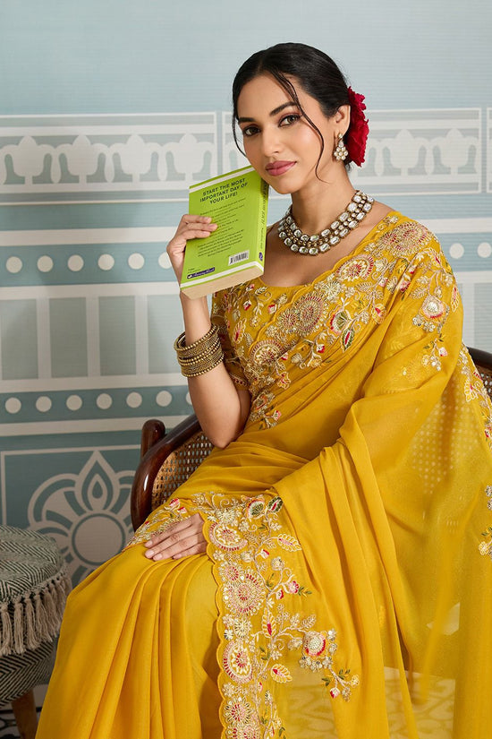 Wedding Special Party Wear Soft Star Georgette Saree