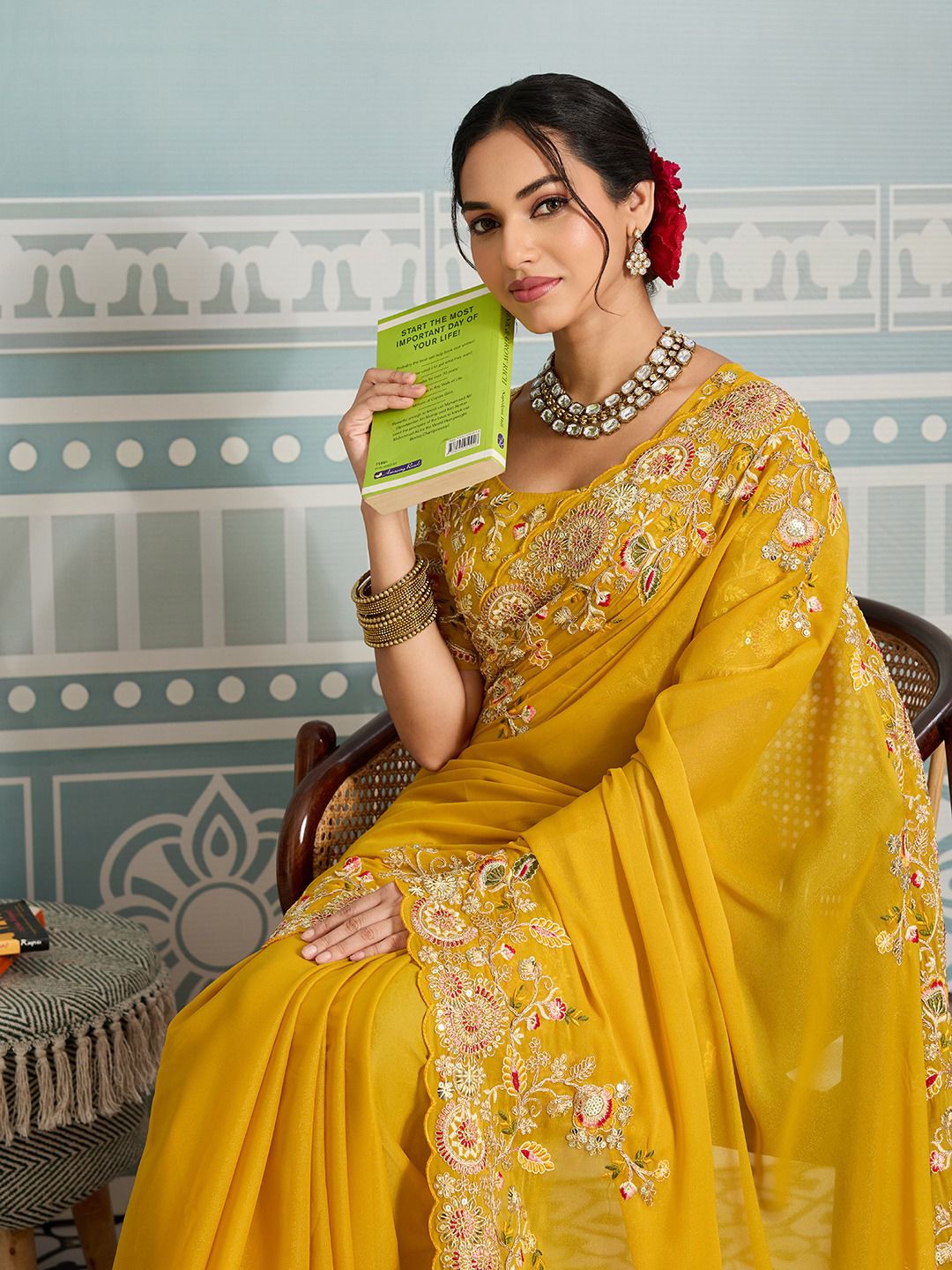 Wedding Special Party Wear Soft Star Georgette Saree