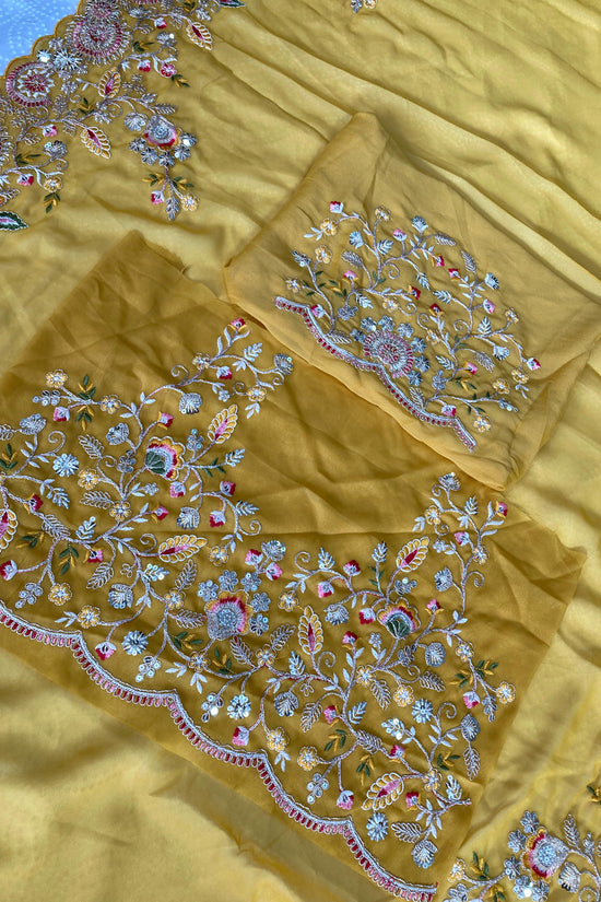 Wedding Special Party Wear Soft Star Georgette Saree