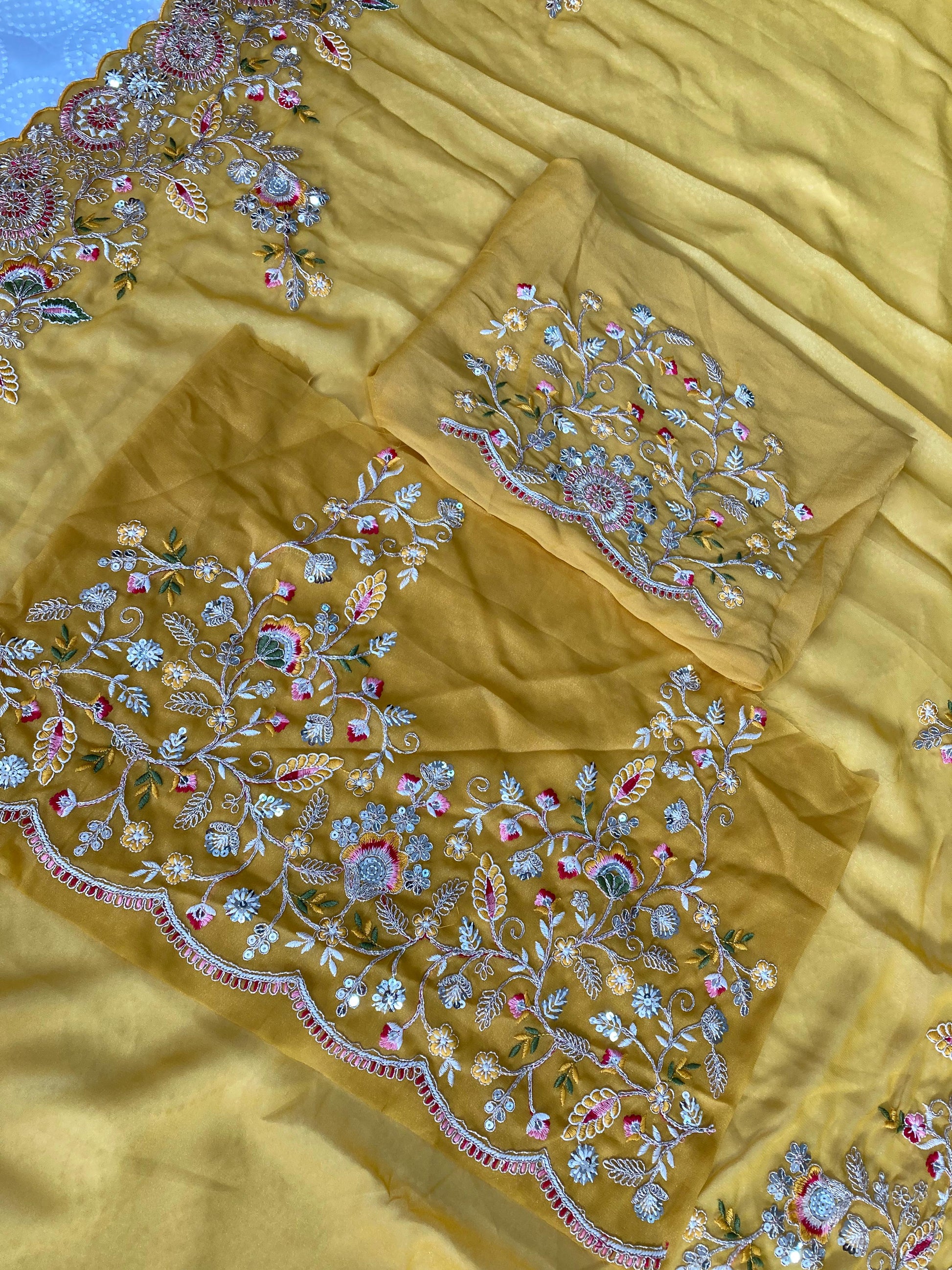 Wedding Special Party Wear Soft Star Georgette Saree