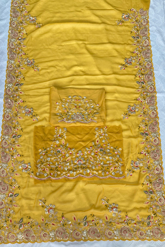 Wedding Special Party Wear Soft Star Georgette Saree