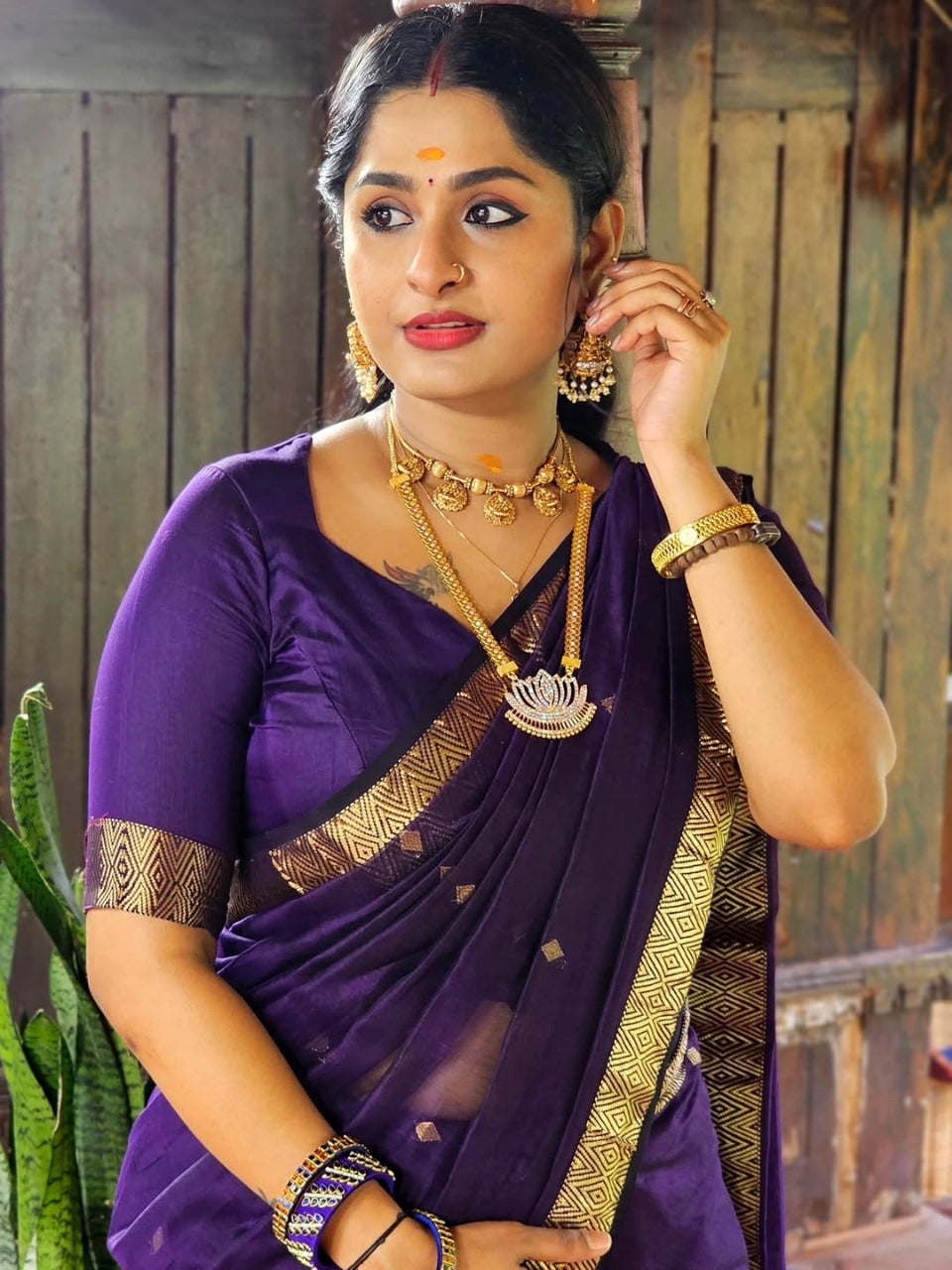 SOFT LINEN COTTON SILK SAREE