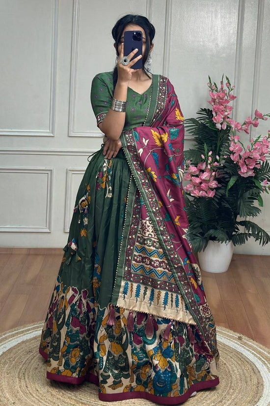 Bandhej And Ajarakh Print Lehenga