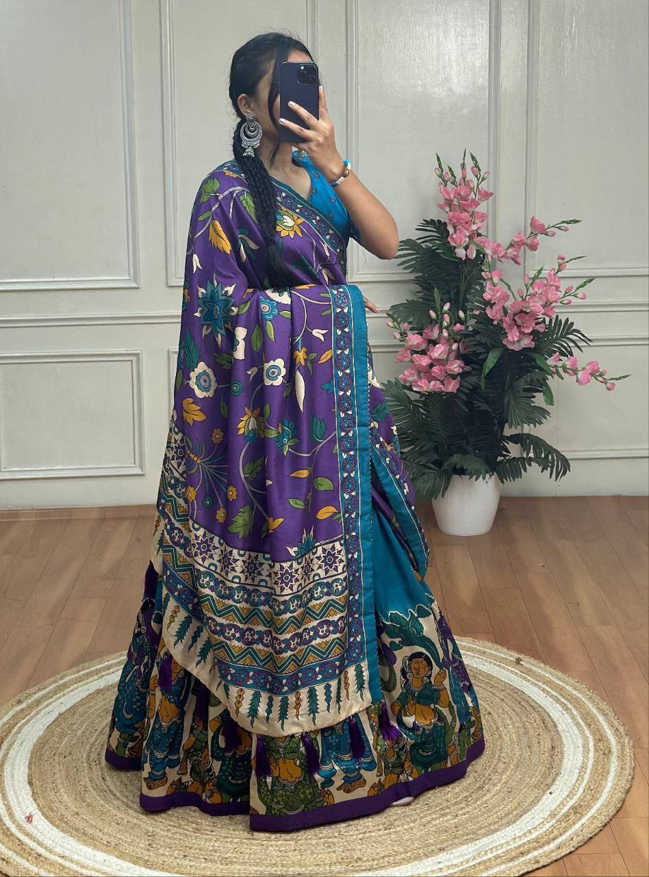Bandhej And Ajarakh Print Lehenga