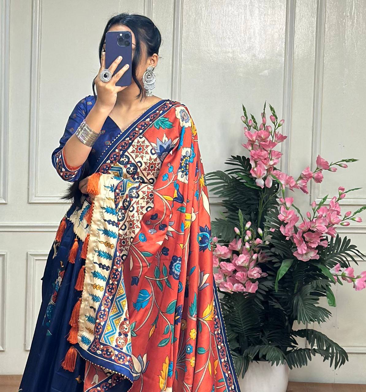Bandhej And Ajarakh Print Lehenga
