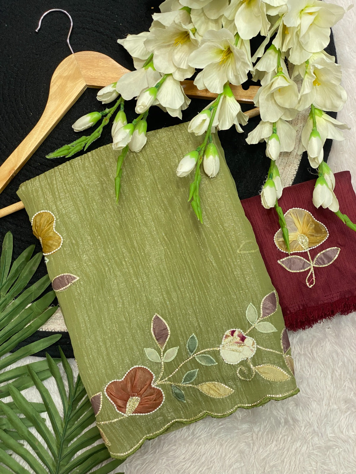 Star georgette with beautiful hand work saree