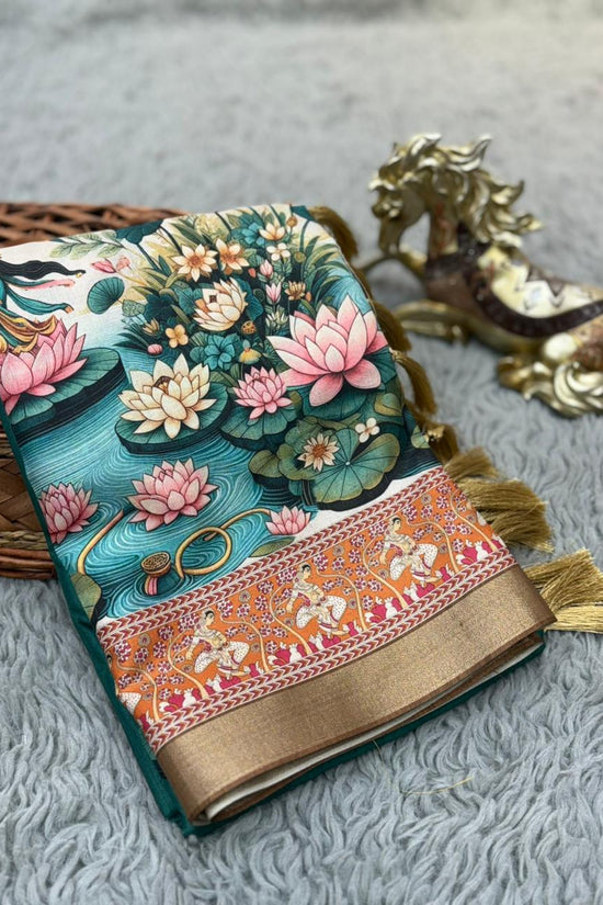 SOFT TUSSAR SILK PRINTED SAREE KALAMKARI COLLECTIONS