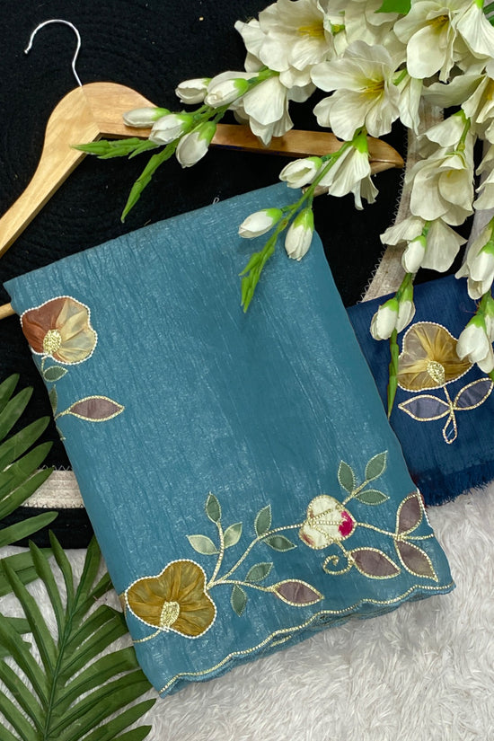 Star georgette with beautiful hand work saree