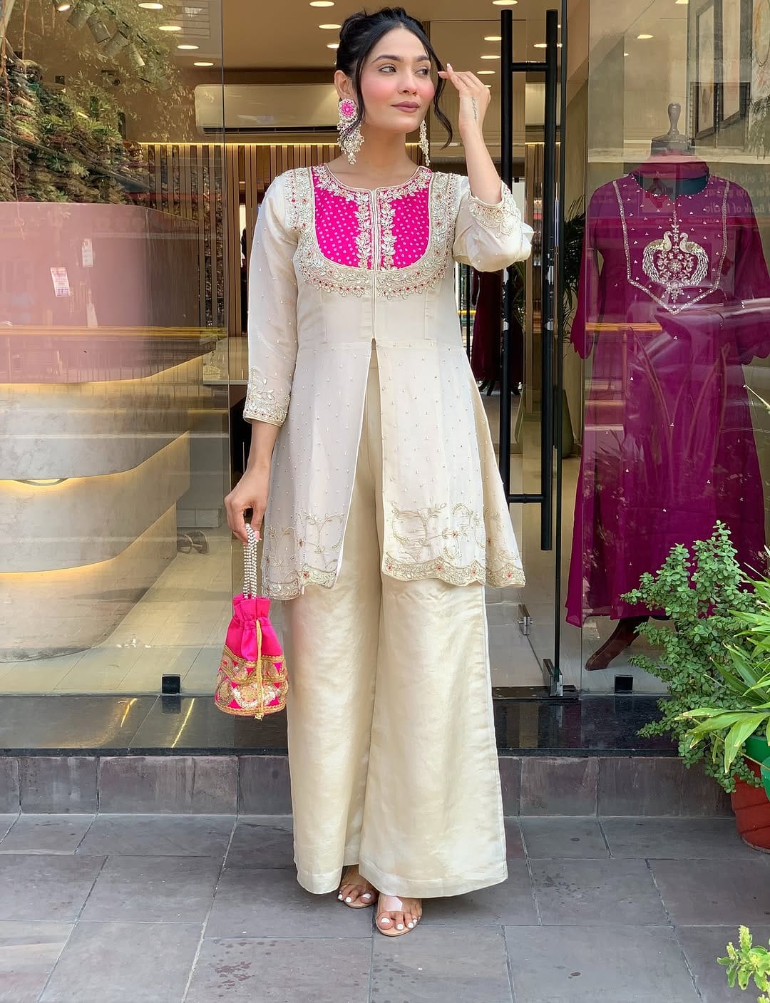 Presenting a New Party Wear Look Top , Pent