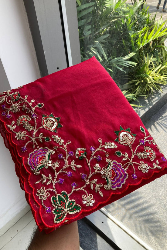 Party Wear Soft Star Georgette Saree