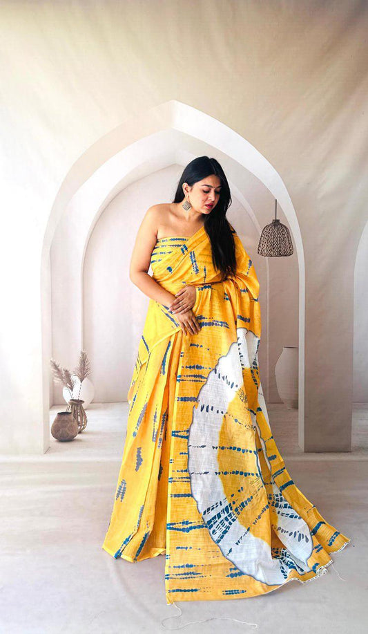 Linen silk cotton sarees