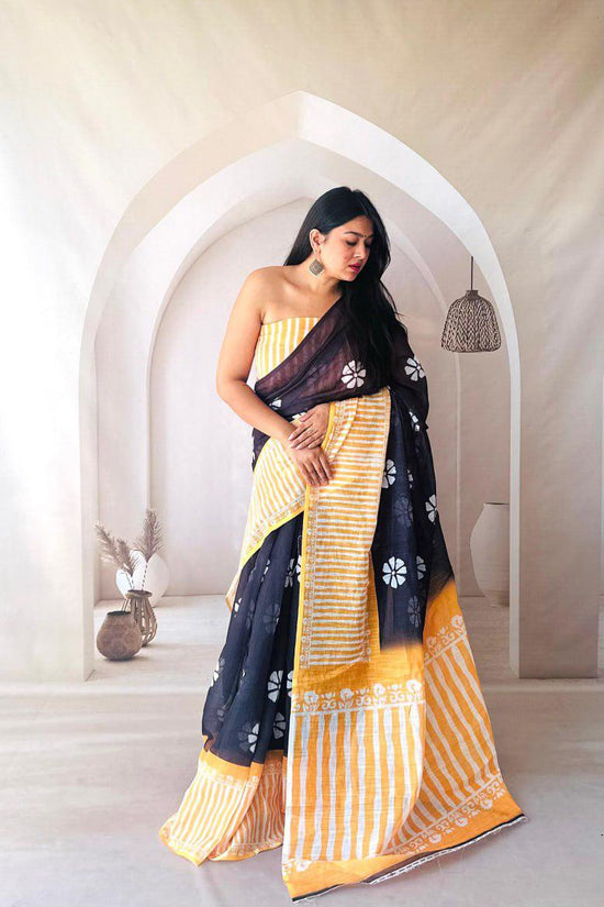 Linen silk cotton sarees