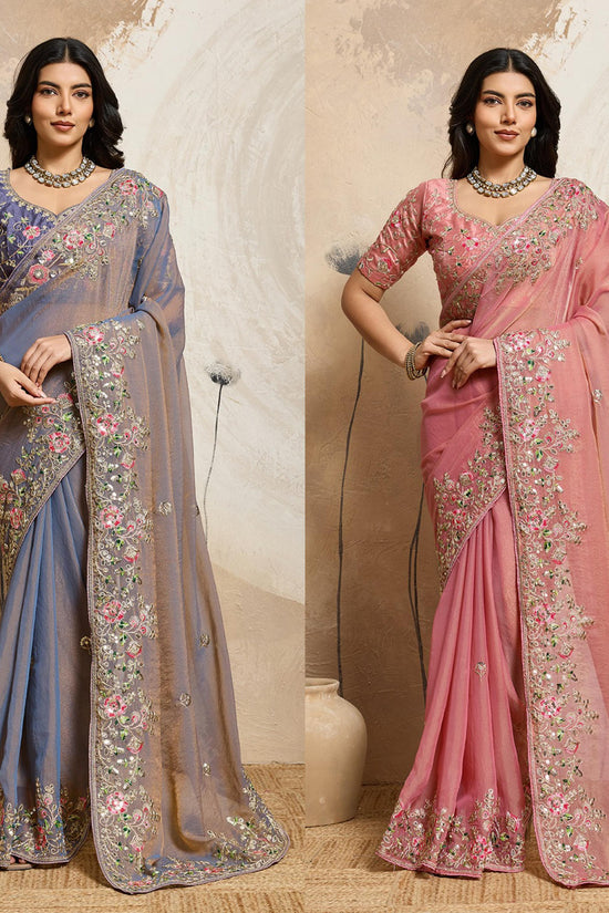 Wedding Special Party Wear Soft NxC Moss chiffon saree