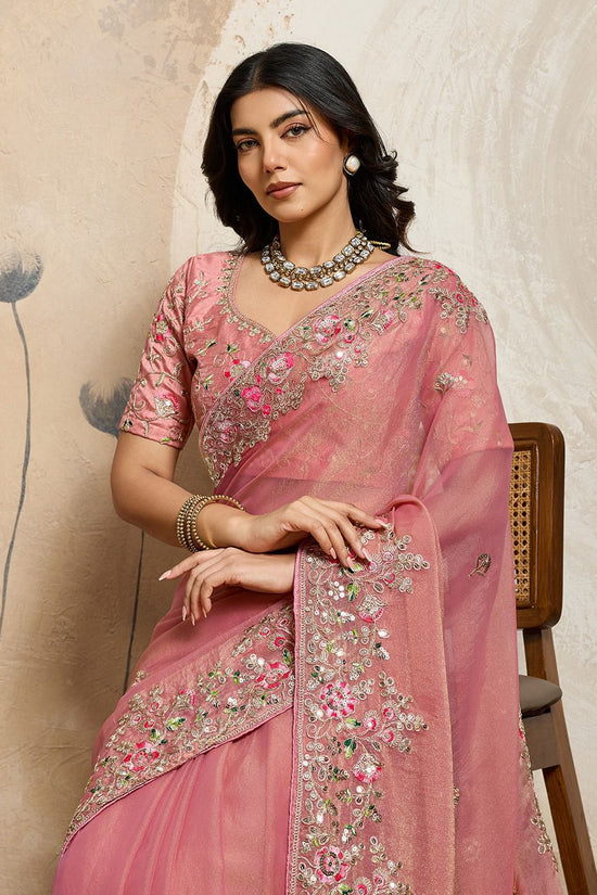 Wedding Special Party Wear Soft NxC Moss chiffon saree