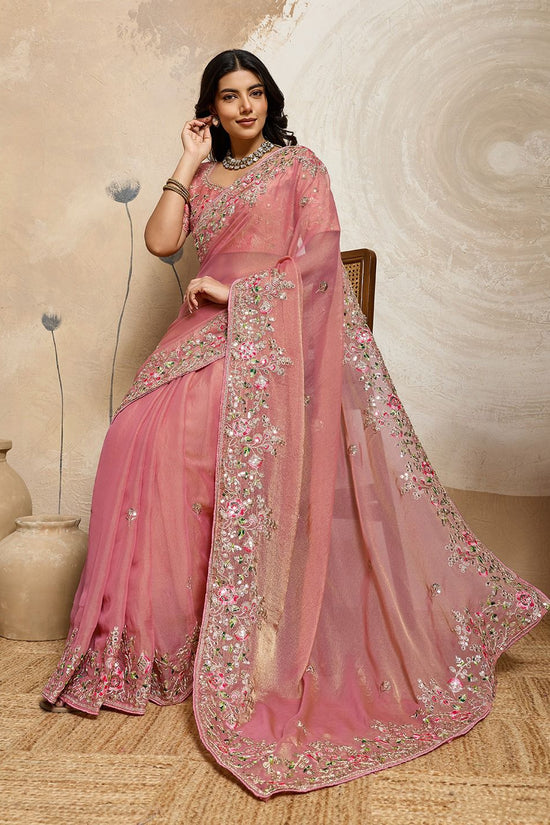 Wedding Special Party Wear Soft NxC Moss chiffon saree