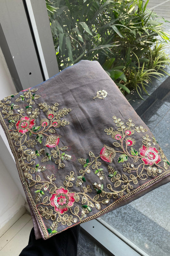 Wedding Special Party Wear Soft NxC Moss chiffon saree