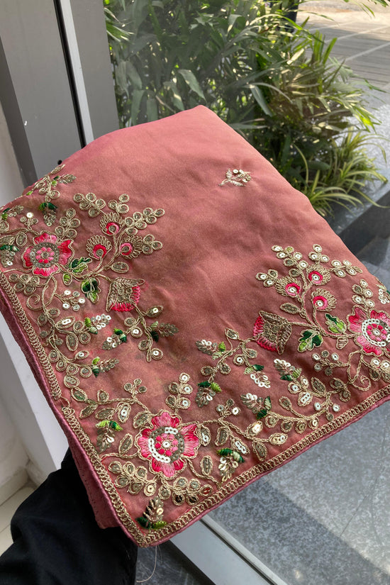 Wedding Special Party Wear Soft NxC Moss chiffon saree