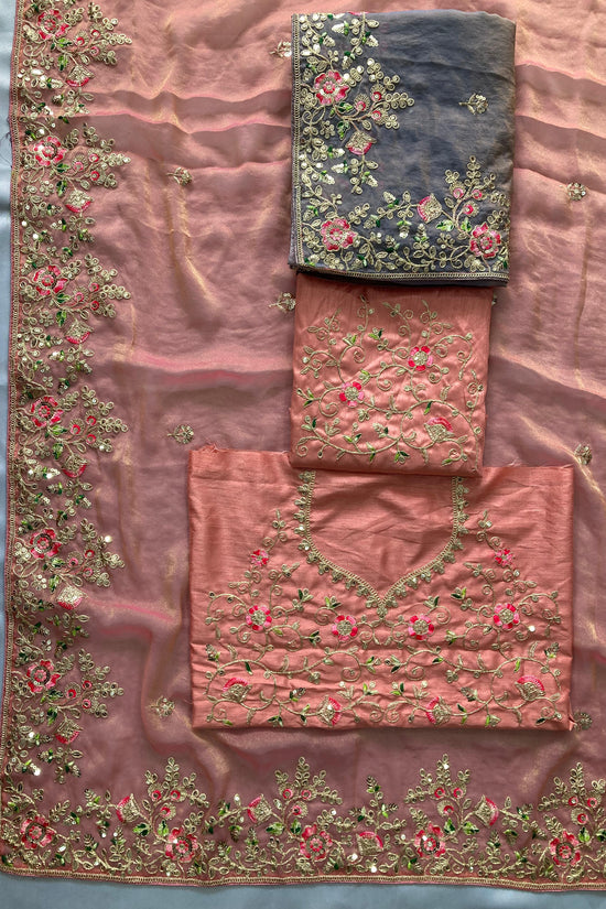 Wedding Special Party Wear Soft NxC Moss chiffon saree